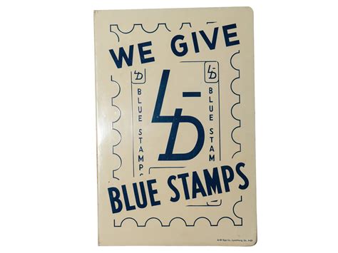 Blue Stamps Double Sided Flange Sign The Dingman Collection Rm