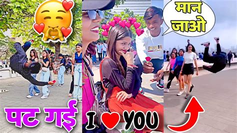 Special Propose 🌹flips Prank With Cute 💞 Girls😍 Cute Girls Reaction🥵