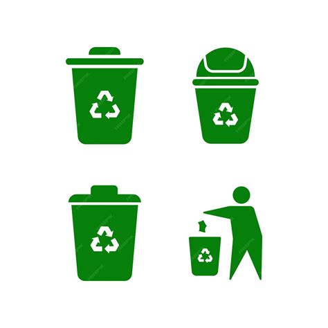 Premium Vector | Recycle bin logo icon design vector