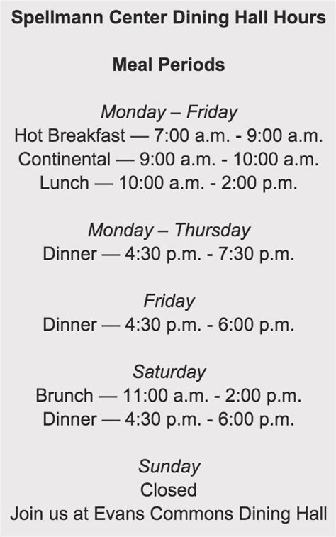 Dining hall hours are changing for the weekend – Lindenlink