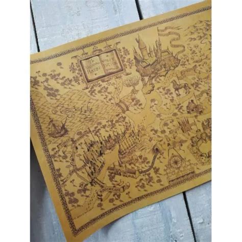 Peta Vintage Harry Potter Hogwarts Lazada Indonesia