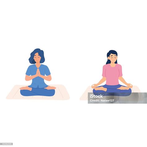 layanan terapi meditasi yoga  kesehatan mental  desain datar