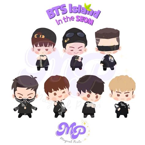 Bts Island In The Seom No More Dream Digital Stickers Png Files Etsy