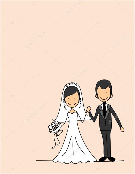 Wedding Cartoon Bride And Groom Stock Vector Image By ©virinaflora