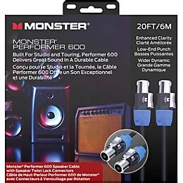 Monster Cable Prolink Performer Speaker Cable With Speak On