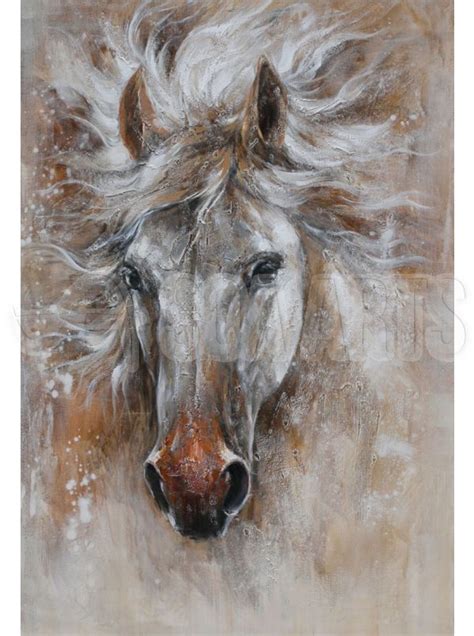 Portrait Of Horse Head Ⅰ Animal Canvas Art Painting Animal Paintings