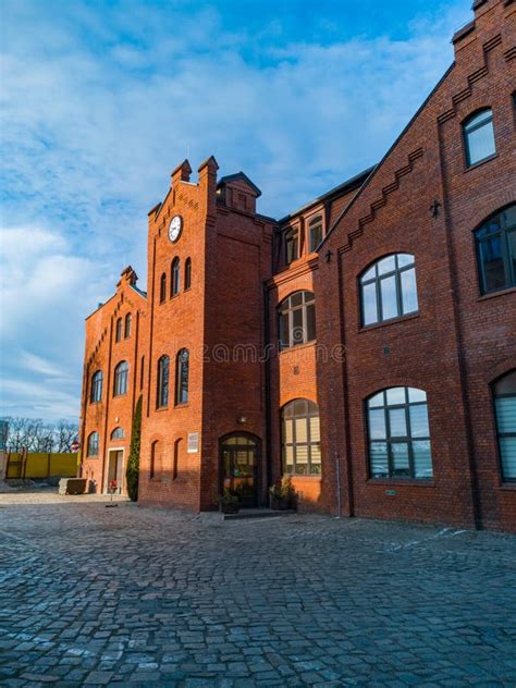 Old Renovated Red Brick Building With Clock On Top Editorial Photo