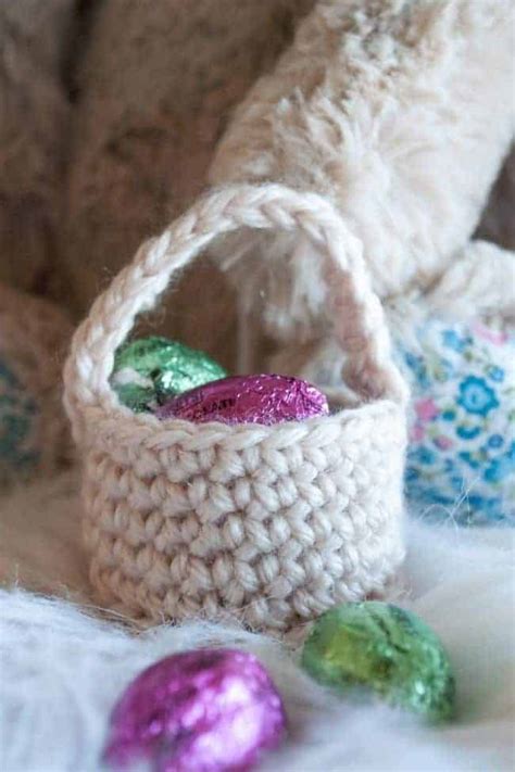 Mini Crochet Easter Basket Pattern Free Crafting Each Day