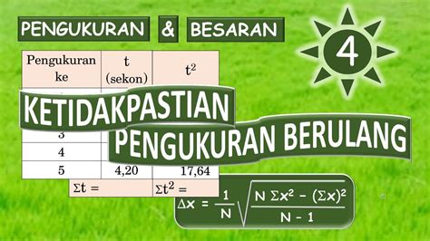 Ketidakpastian Pengukuran Berulang Pengukuran Dan Besaran Youtube