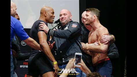 Ufc Fight Night Weigh Ins Anderson Silva Vs Michael Bisping Youtube