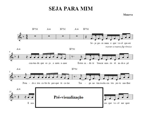 Letra De Maneva Seja Para Mim