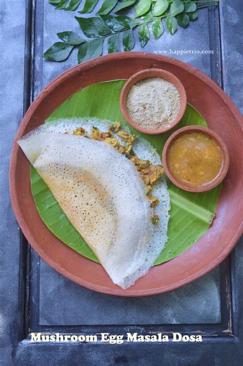 Mushroom Egg Masala Dosa - Cook with Sharmila