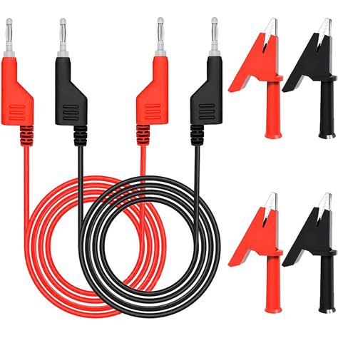 Greluma 2 Stk Stapelbare 4mm Bananen Zu Bananenstecker Messleitungen