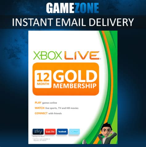 12 Month Xbox Live Gold Membership Microsoft Xbox 360 Xbox One