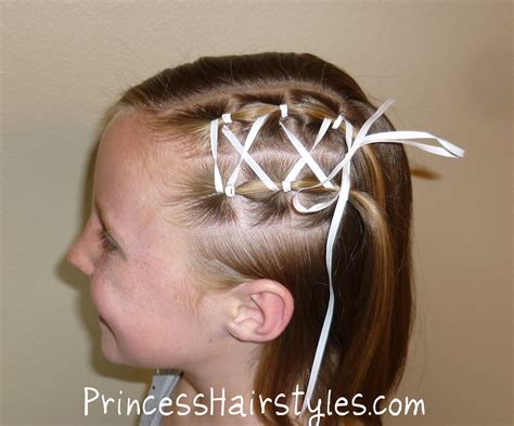 Hairstyles For Girls: Ribbon Lacing For Short Hair