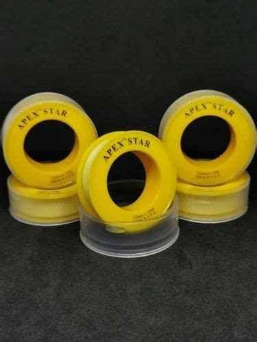 White Double Sided Apex Star PTFE Tapes Yellow Colour For Sealing