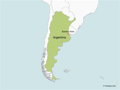Map Of Argentina With Neighbouring Countries Argentina Map With