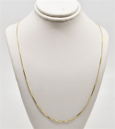 14k Yellow Gold Serpentine Chain Link Necklace 18 25 Gem