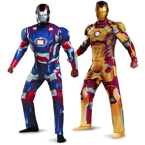 Adult Mens Iron Man Patriot Deluxe Cosplay Costume-in Men's Costumes ...