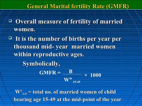 Measures Of Fertility