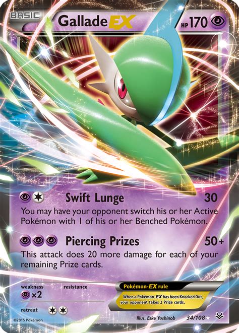 Gallade EX 34 108 Rare Holo EX Xy6 34 Face To Face Games