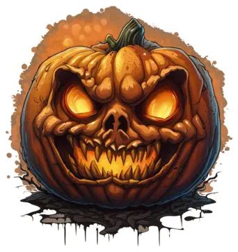 Creepy Skull Halloween Sticker Design Skull Halloween Sticker PNG