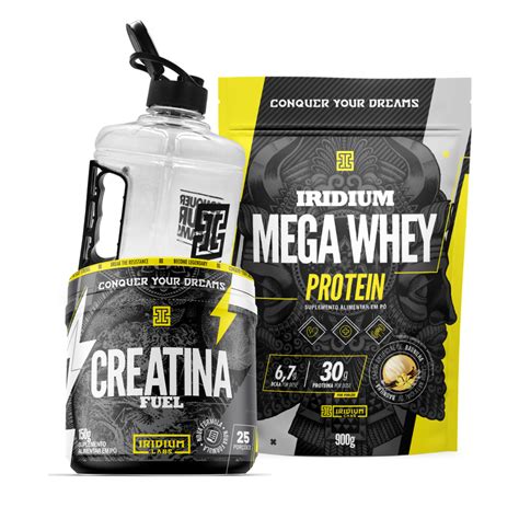 Kit Whey Protein Mega Creatina Fuel G Gal O L Iridium Labs