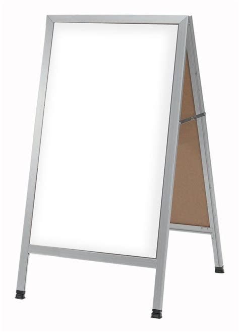 Dry Erase Sandwich Boards Silver Aluminum With White Backing