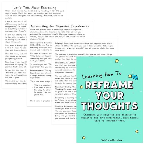 reframe  thoughts selfloverainbow