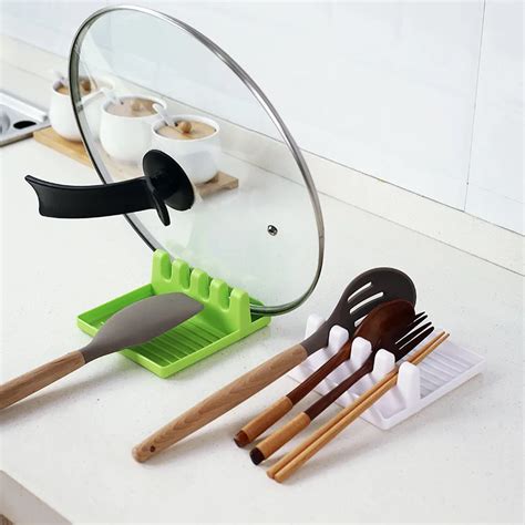 Kitchen Spoon Holder Cooking Tools Pot Lid And Chopsticks Storage Rack