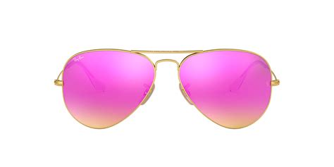 Ray Ban Rb3025 58 Original Aviator 58 Pink And Gold Matte Sunglasses Sunglass Hut Usa