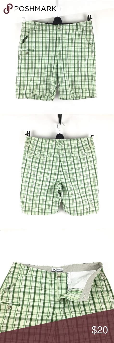 Green And White Plaid Bermuda Shorts 100 Cotton Bermuda Shorts Women