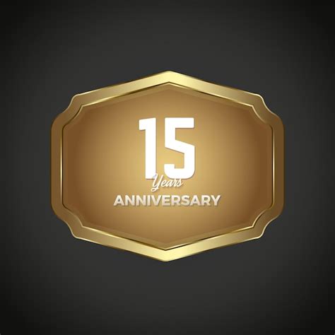 Premium Vector | Luxury banner for 15 years anniversary celebration ...