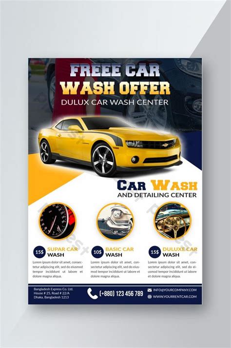 Stylish Car Wash Flyer Templates Psd Free Download Pikbest