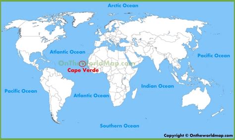 Cape Verde Location Map - Ontheworldmap.com