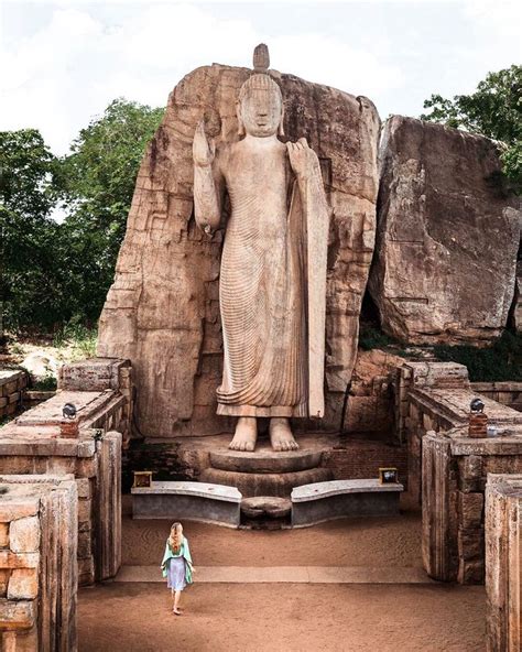 Avukana Buddha Statue Anuradhapurayasrilanka Sri Lanka Mumbai