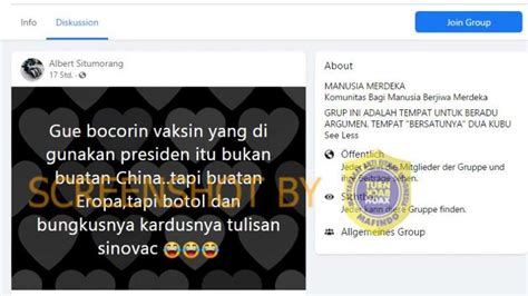 Foto Vaksin Yang Dipakai Jokowi Bukan Buatan China Tapi Eropa Cek Faktanya