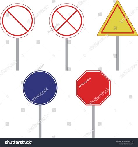 Basic Road Sign Vector Image Isolated Stock Vector (Royalty Free ...