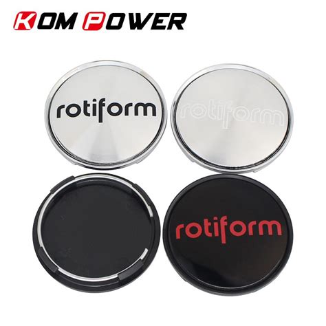 4pcs Rotiform Wheel Hub Cap 6358mm Clip Rotiform Emblem Sticker Wheel