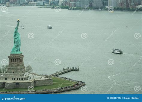 Statue of Liberty Aerial View, Stock Image - Image of office, china ...