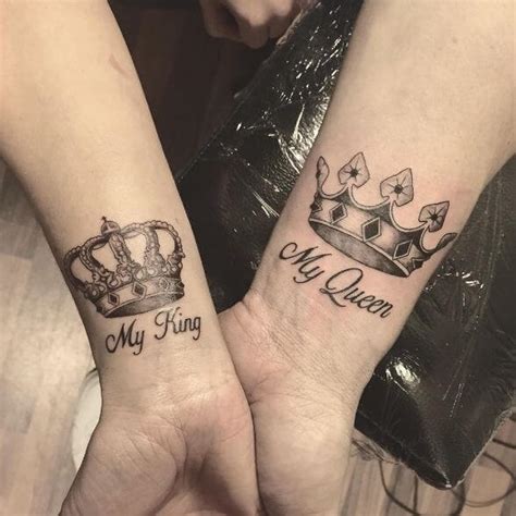 Matching King And Queen Tattoos For Couples