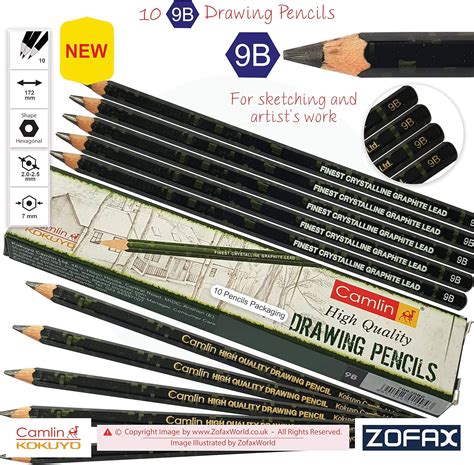 Kokuyo Camlin Graded Drawing Pencils Combo Pack Finest Crystalline