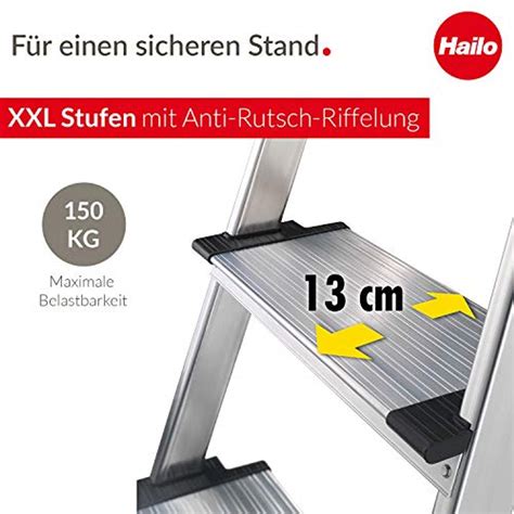 Hailo Xxr Comfortline Alu Stehleiter Im Haushaltsleiter Vergleich