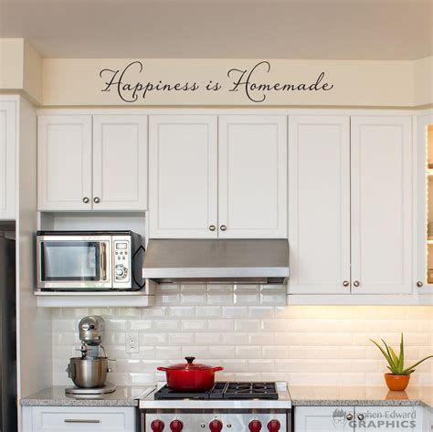 Happiness Is Homemade Wall Decal Kitchen Decal Decor One Line Version