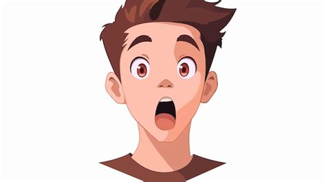 Premium Vector | A cartoon image of a boy with a surprised expression