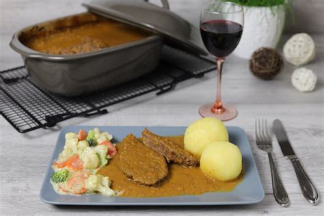 Rinderbraten In Rotweinrahm Aus Dem Ofenmeister Von Pampered Chef