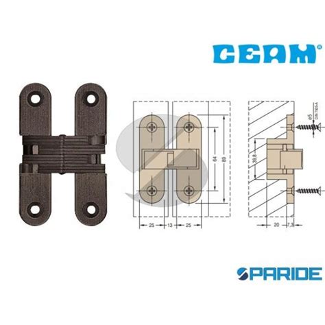 CERNIERA A SCOMPARSA 2015 CEAM BRONZO 89X25 MM Paride Ferramenta