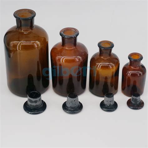 60 2500ml Brown Glass Narrow Mouth Bottle With Stooper Lab Chemistry Glassware Ebay