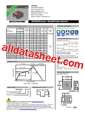 SRP5030TA R10Y Datasheet PDF Bourns Electronic Solutions