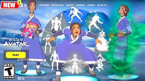 Katara Skin Fortnite X Avatar Doing All Built In Emotes And Funny